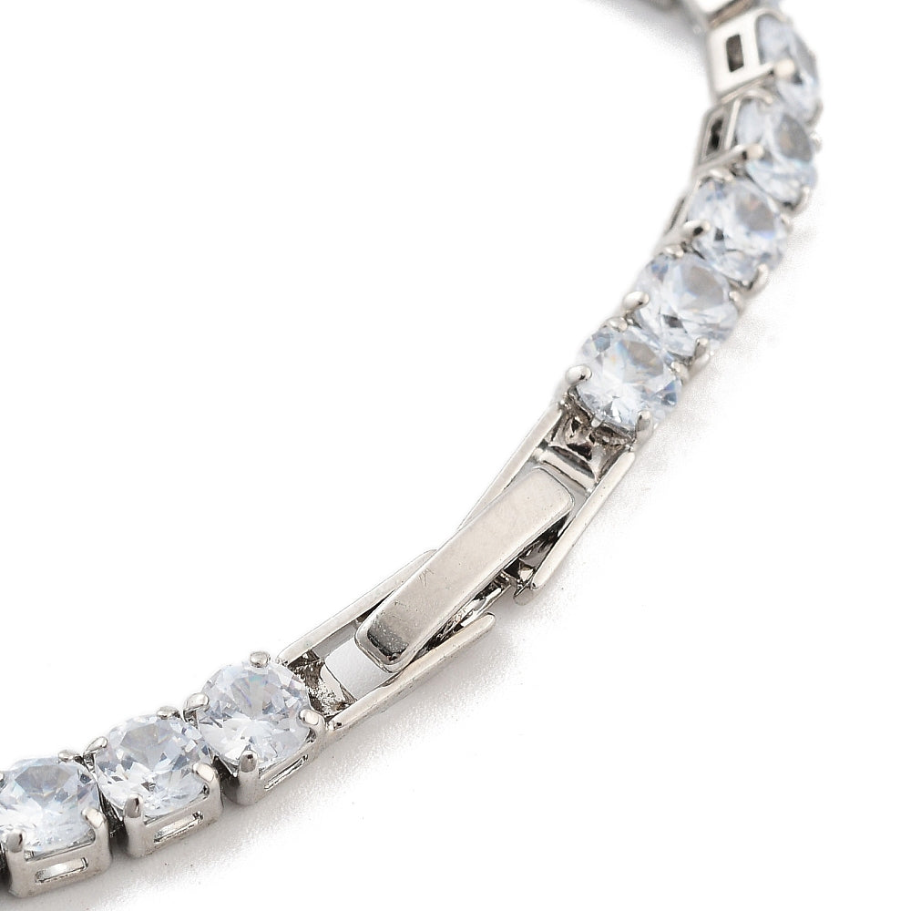 Taniya Tennis Bracelet | Silver