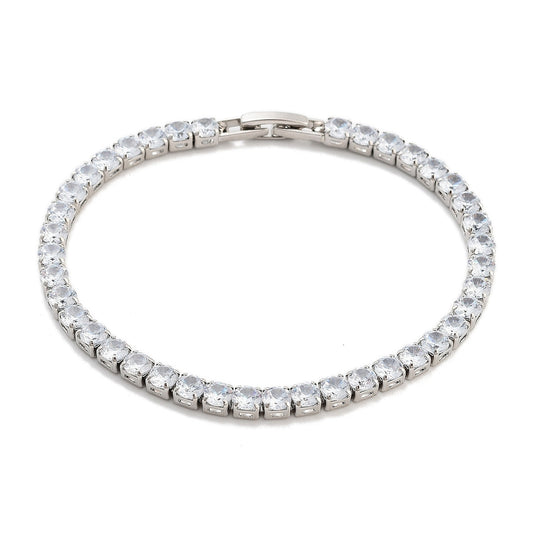 Taniya Tennis Bracelet | Silver